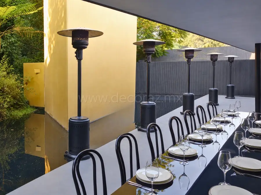 Calentador tipo hongo a gas para jardín y eventos al aire libre